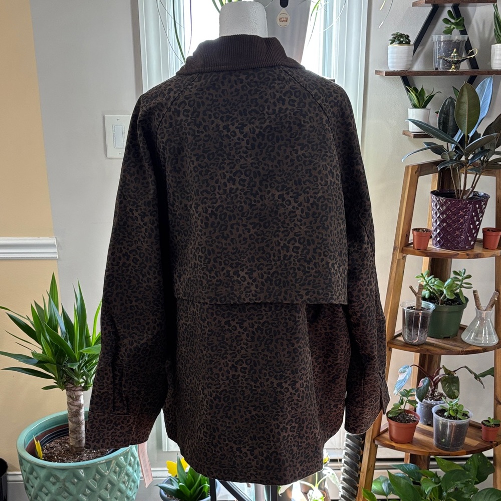 BCBGeneration Leopard Print barn Jacket size XL N… - image 5
